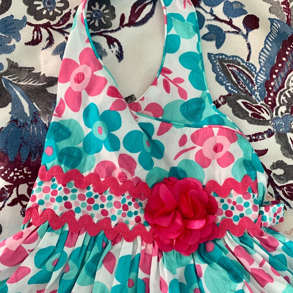 👗👗NWT- Girls Floral Polka Dot Halter Dress - Picture 5 of 7